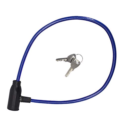 AllExtreme EXMSHL6 Heavy Duty Helmet Lock Anti-Theft Multipurpose Steel Cable Safety Lock with 2 Keys for Bike, Bicycle & Cycle (Color May Vary)