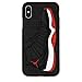 iPhone X Case, Jordan 11s 3D Textured Sneaker Shockproof Protective Grippy Case (Bred (Red))