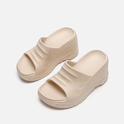 Arqa Marshmallow Wedge Sandals for Women Open Toe