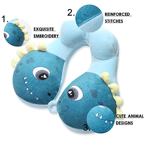 PEKAD Kids Travel Neck Pillow, Chin Supporting Travel Pillow, Animal