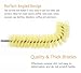 Amazer Kitchen Scrub Brushes with Anti-melting Natural Bristles Sturdy Offset Handle for Pot Pan Cast Iron Skillet Cleaning- Set of 2 (Bottle Brush set)