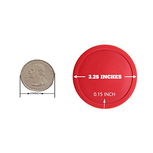 Goutoports No.1 Premium 8 Pack Air Hockey Pucks for Game Tables (Red)