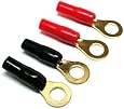 Stinger 8 Gauge Crimp Style Ring Terminal 2 Pair