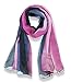 v28 Womens Multi Radient Colors 100% Pure Silk Scarf (41 x 69 inches, PurpleGreen)