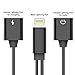 Jackiey 92 Dual Lightning Adapter and Splitter, Charger, Double Headphone Audio and Charge Converter for iPhone 7/7 Plus, Black