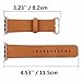 eLander Top-grain Leather Band Strap with Stainless Metal Clasp for Apple Watch All Models 38mm (Suede Leather - Brown)