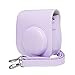 Blummy PU Leather Camera Case Compatible with Fujifilm Instax Mini 11/ Mini 9/ Mini 8 Instant Camera with Adjustable Strap and Pocket (Grape)