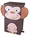Clever Creations Cute Monkey Stackable Storage Organizer Collapsible Storage Box Any Room | Perfect Size Chest for Organizing Dog Toys, Clothes, Shoes and More!