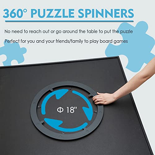 Jigsaw Puzzle Board Spinning Lazy Susan Rotating Puzzle Table 1500 Pieces Square Large Puzzle