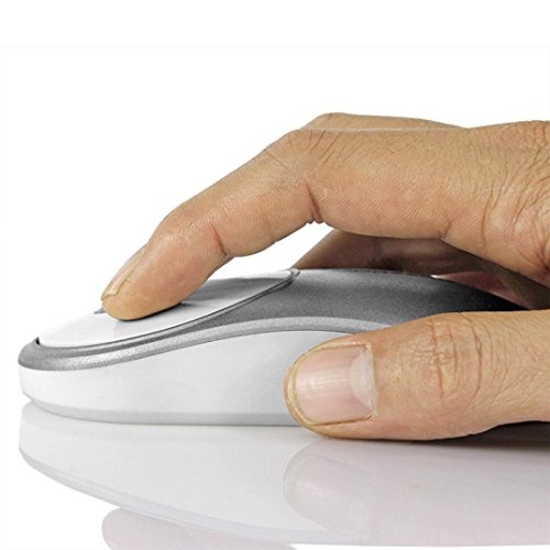 Fullfun Morzzor Wireless Optical USB Gaming Mouse 1600DPI Rechargeable Mute Mice (Silver)