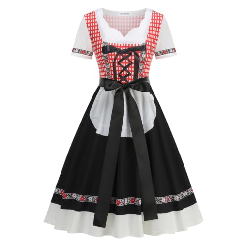 Oktoberfest outfits Women, Bavarian Dirndl Dress German Halloween Costume at Amazon