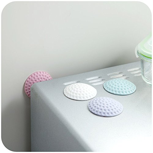 Oopsu 12 Pack Rubber Door Stopper Bumpers 12 Pack Colourful Self-adhesive Wall Protectors, Door Handle Bumper Guard Stopper Rubber Stop. Prevent Damage to Walls from Door Knobs Handles, Guard and Shie