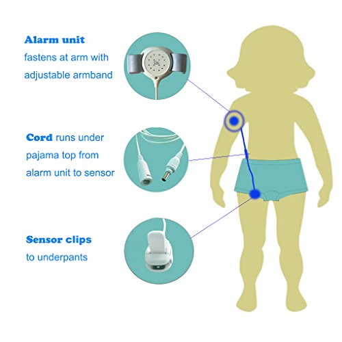 Bedwetting Alarm for Kids Girls & Boys - CUMIZON Potty Training Nocturnal Enuresis Alarm with Loud Sound and Strong Vibration for Deep Sleepers