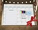 BiggaHome Dry Erase Monthly Magnetic Calendar For Refrigerator, Whiteboard With Meal Planner, Large Board. Packed in a Stiff Box Designed As a Gift. White.