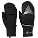 TrailHeads Mens Running Gloves Touchscreen Fingers & Convertible Waterproof Mitten Shell - for Winter, Reflective, Warm