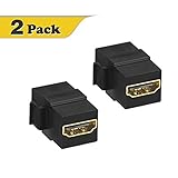 HDMI Keystone Coupler,VCE(2-PACK) HDMI Keystone Jack Insert,Gold Plated HDMI Female to Female Coupler Adapter-Black