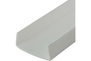 Outwater Plastics White 1-1/4'' Styrene Plastic U-Channel/C-Channel 46 Inch Lengths (Pack of 3)