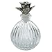 Antiques Glass Perfume Bottles Empty Refillable 6ML Silver Plated Rose