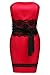 Zeagoo Women Sexy Strapless Lace Bodycon Cocktail Party Dress with Belt