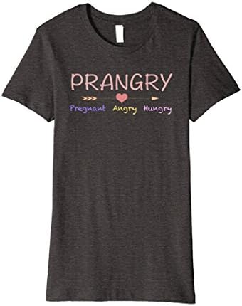 Womens Prangry - Funny Mom to Be Gift - Shirt for Pregnant Women Small Dark Heather
