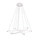 Unitary Brand Modern White Acrylic Nature White LED 3 Rings Pendant Light with Max 90W Painted Finish