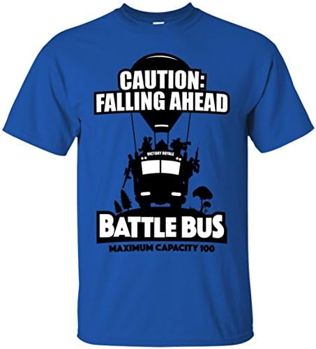 RUHUI Men's Battle Bus Graphic T-Shirt Small Royal