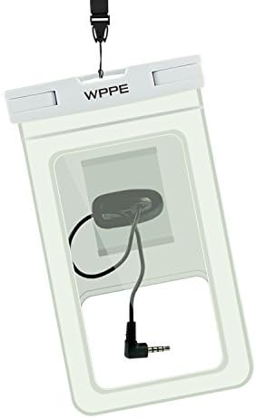 Waterproof Case, WPPE Swimming+, TPU Case Bag with Water-resistant Earphone for iPhone Samsung up to 6 Inch, Perfect for Hot Spring &amp; Swimming, IPX8 Certified, White