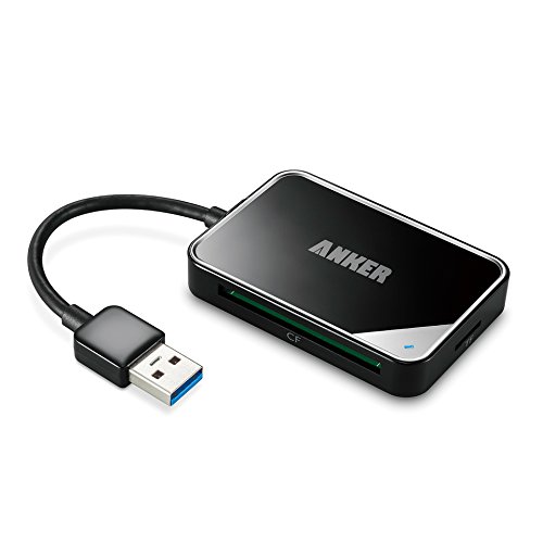 Anker [Upgraded Version] USB 3.0 4Slot Card Reader with Builtin 0.4ft