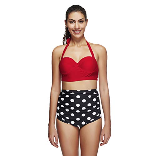 TENDYCOCO Tweedelige Polka Dot Bikini Vintage Hoge Taille Bikini Sexy Strand Badpak - Image 3