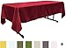 LA Linen Polyester Poplin Washable Rectangular Tablecloth, Stain and Wrinkle Resistant Table Cover 60x102, Fabric Table Cloth for Dinning, Kitchen, Party, Holiday 60 by 102-Inch, Cranberry
