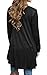 QIXING Women's Lace Long Sleeve Tunic Top Blouse Black-XL
