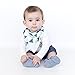 Baby Bandana Bib Set of 4, Super Absorbent Organic Drool & Teething Bibs for Boys & Girls by Matimati (Mint and Gray)