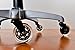 AXL Wheels for Office Chairs 3 inch PU Rollerblade Style casters (Set of 5), Safe for All Hardwood Floors, Black/Clear