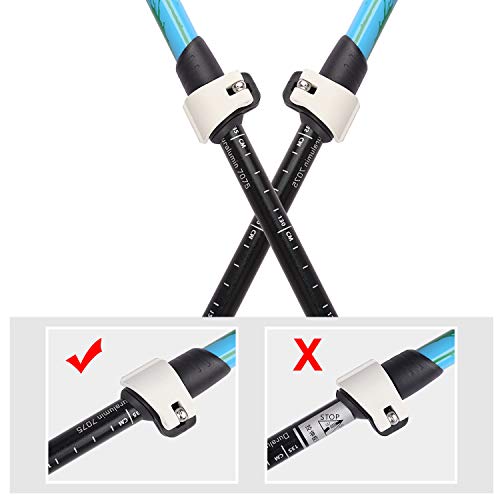 AUTOPDR Trekking Poles, 2 Lightweight Walking Stick,Collapsible Hiking Poles,with Adjustable Quick Lock Folding Hiking Stick - Thumbnail 6