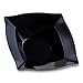 SIGNATURE PLASTIC PARTY DISPOSABLE BOWLS | 14 Ounce Square Wedding Soup Bowls | Black/Silver Rim, 20 Ct | Elegant & Fancy Heavy Duty Hard Party Supplies Plates for all Holidays & Occasions
