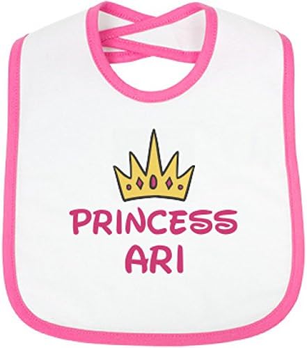 Cute Baby Princess Ari Bib: Infant Rabbit Skins Contrast Trim Bib