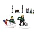 Cobblestone Corners 2019 Christmas Village Collection - Polyresin Village People, Square Bench, Well, Snowman and Accessories (9 Miniatures Set A)
