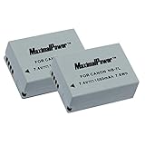 Maximal Power DB CAN NB7L-combo 2 X NB7L Battery for Canon Powershot SX30 IS, G12, SX30IS, G11, G10 and Cannon CB-2LZ (Light Gray)