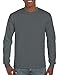 Gildan Ultra Cotton 6 oz. Long-Sleeve T-Shirt, Large, CHARCOAL