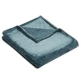 Thesis Fleece Throw Blanket for Couch Teal