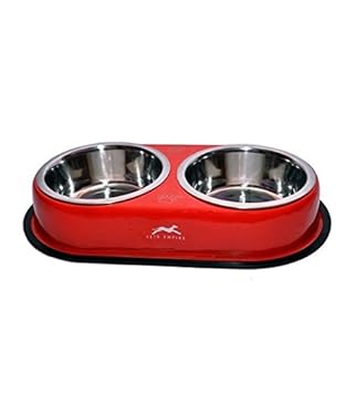 Pet Club51 Standard Pets Double Dinner Set Small-Red