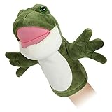 TAWIKO Soft Plush Frog Hand Puppets for Kids and Adults Role Play, Animal Friends Toys for Storytelling or Puppet Theater