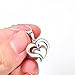 925 Sterling Silver Jewelry Double Heart Pendant Necklace for Women, 18
