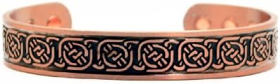Accents Kingdom Magnetic Copper Therapy Bangle Cuff Golf Bracelet, Celtic Knot C1