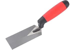LSGZJZY Masonry steel Margin Trowel, 5 x 2 Inches, High-Hardness Steel Blade, Ergonomic Rubber Handle