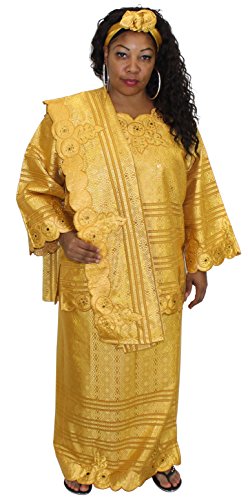 African Planet Women's Nigerian Queen 4 Piece Wrap around Skirt Set - Image 5