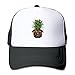 NVJUI JUFOPL Funny Pineapple Pug Unisex Fitted Mesh Hat Baseball Caps Black