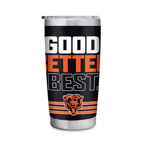 Rico Industries NFL Football Chicago Bears GOOD. BETTER. BEST. 20oz Stainless S…