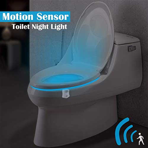 Oaker Toilet Light 2 Packs, 8 Colors Motion Sensor Glow Bowl Night