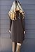 POSESHE Womens Basic Elong Causal Tunic Top Mini T-Shirt Dress Coffee M